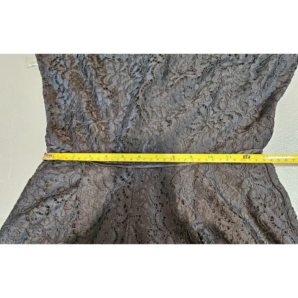 Anthropologie‎ Womens 4 Black Long Sleeve Lace Shorts Romper NWT